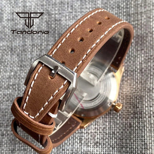 Tandorio 39mm CUSN8 Bronze 200m Pilot PT5000 NH35A Automatic Sapphire Glass TD031 - Tandorio Watches