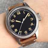 Tandorio 39mm Khaki Field Watch for Men NH35 PT5000 20bar Waterproof TD049 - Tandorio Watches