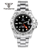 Tandorio 39mm NH34A GMT Automatic Wristwatch 10bar Diver Sapphire Crystal Glass Back TD051 - Tandorio Watches