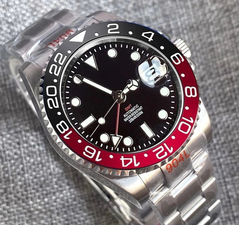 Tandorio 40mm NH34 GMT Automatic Watch sterile Sapphire Crystal 20ATM TD014 - Tandorio Watches