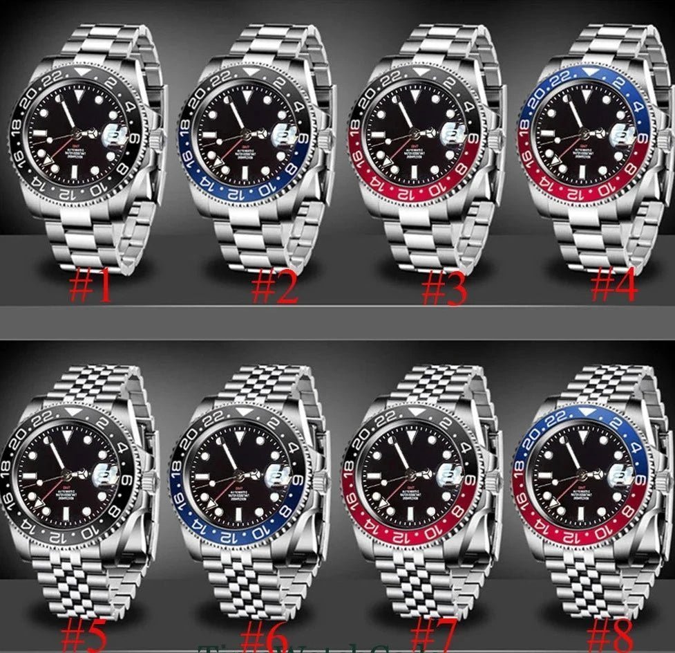 Tandorio 40mm NH34 GMT Automatic Watch sterile Sapphire Crystal 20ATM TD014 - Tandorio Watches