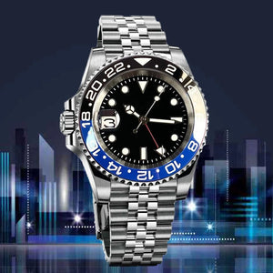 Tandorio 40mm NH34 GMT Dive Mechanical Men Watch 904L Bracelet 20bar saphire glass back - Tandorio Watches