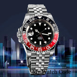 Tandorio 40mm NH34 GMT Dive Mechanical Men Watch 904L Bracelet 20bar saphire glass back - Tandorio Watches