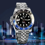 Tandorio 40mm NH34 GMT Dive Mechanical Men Watch 904L Bracelet 20bar saphire glass back - Tandorio Watches