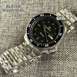 Tandorio 41mm NH36A Black Dial 200M dive watch 120 Click Bezel Sapphire Glass - Tandorio Watches