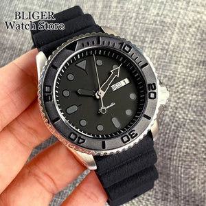 Tandorio 41mm NH36A Black Dial 200M dive watch 120 Click Bezel Sapphire Glass - Tandorio Watches