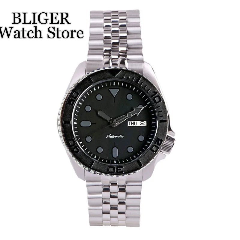 Tandorio 41mm NH36A Black Dial 200M dive watch 120 Click Bezel Sapphire Glass - Tandorio Watches