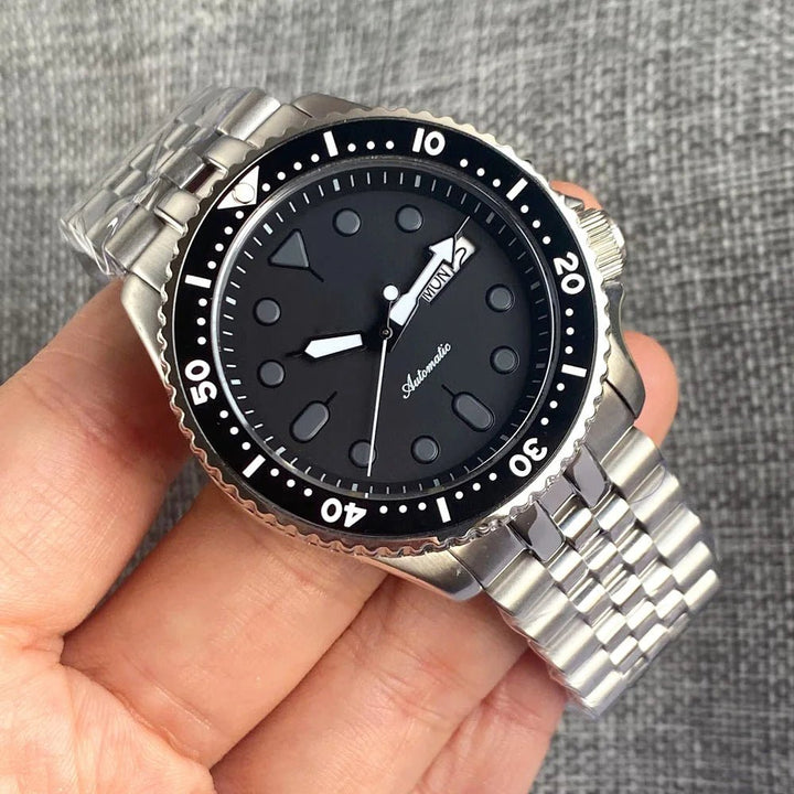 Tandorio 41mm NH36A Black Dial 200M Waterproof120 Click Bezel Sapphire Glass - Tandorio Watches