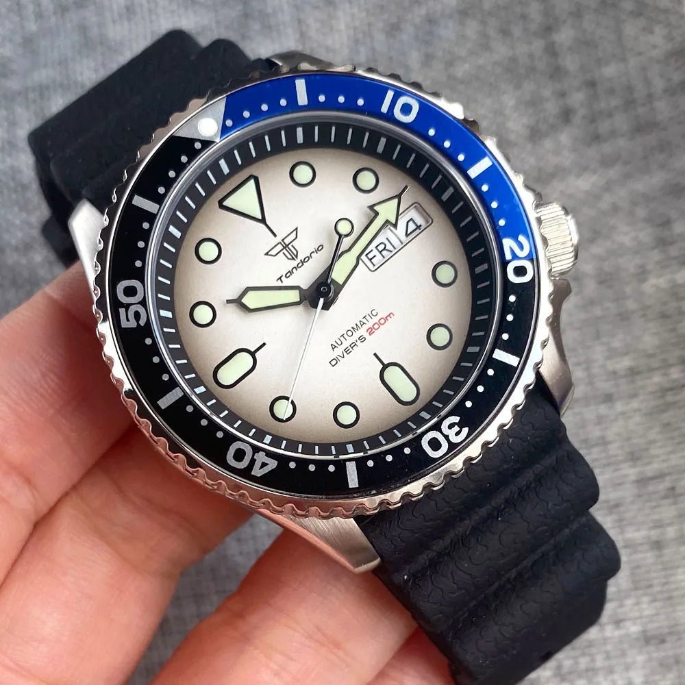 Tandorio 41mm SKX Diver Seiko NH36A Automatic Sapphire 20bar TD006 - Tandorio Watches