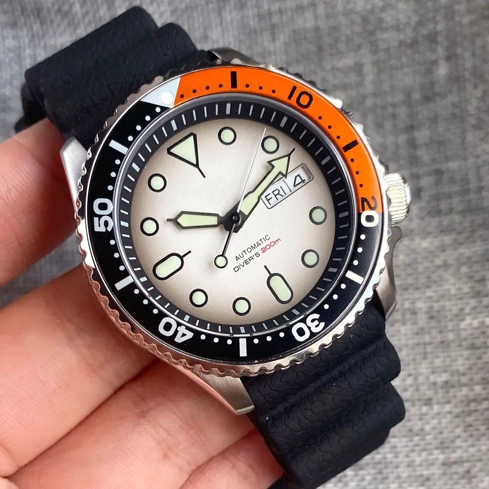 Tandorio 41mm SKX Diver Seiko NH36A Automatic Sapphire 20bar TD006 - Tandorio Watches