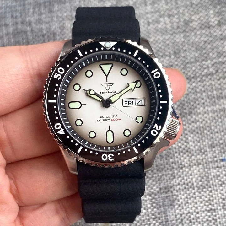 Tandorio 41mm SKX Diver Seiko NH36A Automatic Sapphire 20bar TD006 - Tandorio Watches