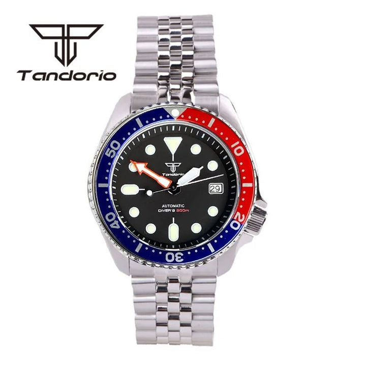 Tandorio 41mm skx007 NH35A 20bar Automatic Dive Sapphire TD005 - Tandorio Watches