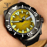 Tandorio 42mm NH36 Monster 20Bar Diver Black PVD Automatic Sapphire TD045 - Tandorio Watches