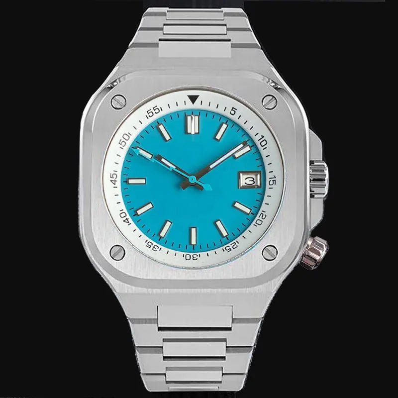 Tandorio 42mm Square Case 10ATM NH35A Automatic Chapter Ring Glass Back Fashion - Tandorio Watches