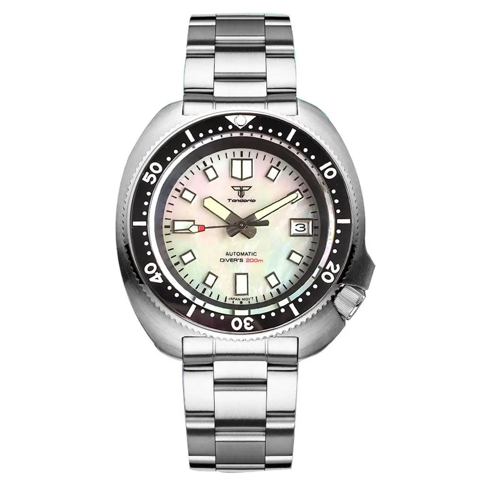 Tandorio 44mm NH35 MOP Dial Watch Captain Diving 20Bar Sapphire TD004 - Tandorio Watches