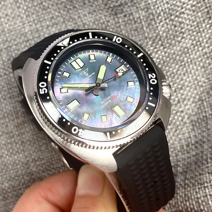 Tandorio 44mm NH35 MOP Dial Watch Captain Diving 20Bar Sapphire TD004 - Tandorio Watches