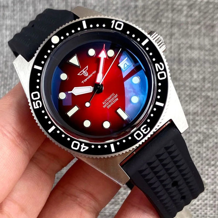 Tandorio AR Sapphire 62mas 200m Diving NH35 Mechanical Watch Sunburst TD015 - Tandorio Watches