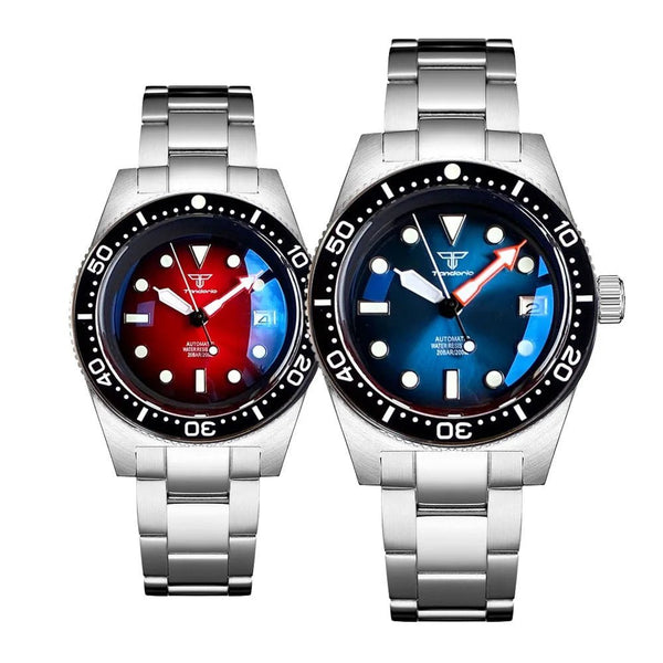 Tandorio AR Sapphire 62mas 200m Diving NH35 Mechanical Watch Sunburst TD015 - Tandorio Watches