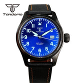 Tandorio Black PVD coating Aviator 39mm 20Bar NH35A automatic watch - Tandorio Watches