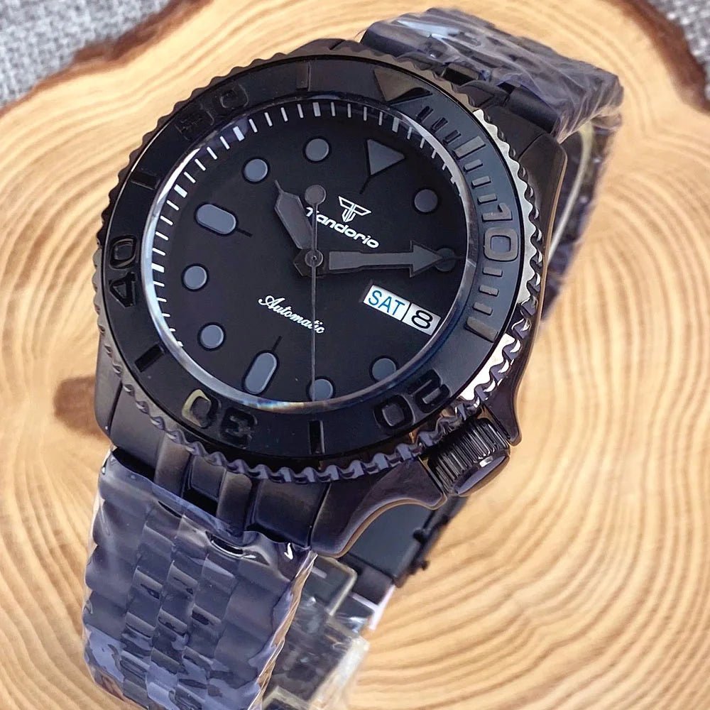 Tandorio Domed Sapphire Glass SKX Mod NH36 Movt Ceramic SUB Dial 200m Diver - Tandorio Watches