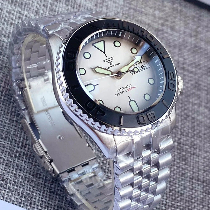 Tandorio Domed Sapphire Glass SKX Mod NH36 Movt Ceramic SUB Dial 200m Diver - Tandorio Watches