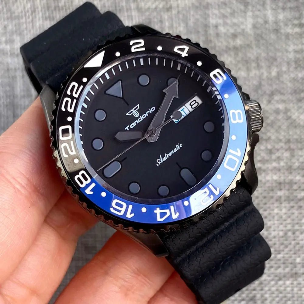 Tandorio Domed Sapphire Glass SKX Mod NH36 Movt Ceramic SUB Dial 200m Diver - Tandorio Watches