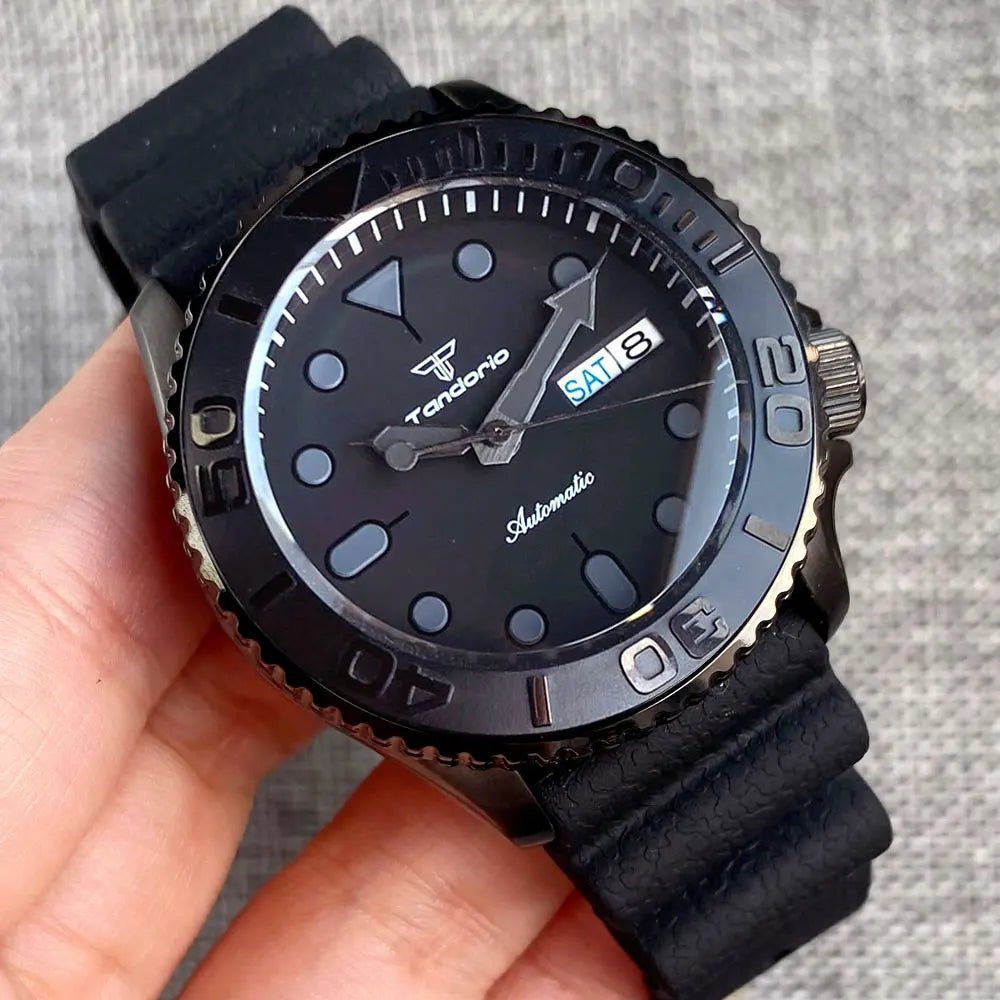 Tandorio Domed Sapphire Glass SKX Mod NH36 Movt Ceramic SUB Dial 200m Diver - Tandorio Watches