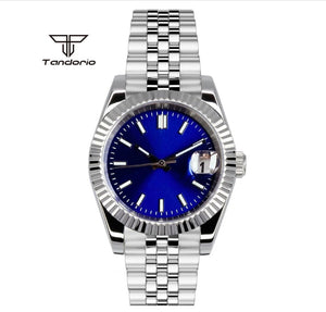 Tandorio dress NH35A 36mm/39mm Automatic Sunburst Date Sapphire Crystal 5bar glass back TD036 - Tandorio Watches