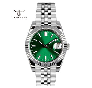 Tandorio dress NH35A 36mm/39mm Automatic Sunburst Date Sapphire Crystal 5bar glass back TD036 - Tandorio Watches