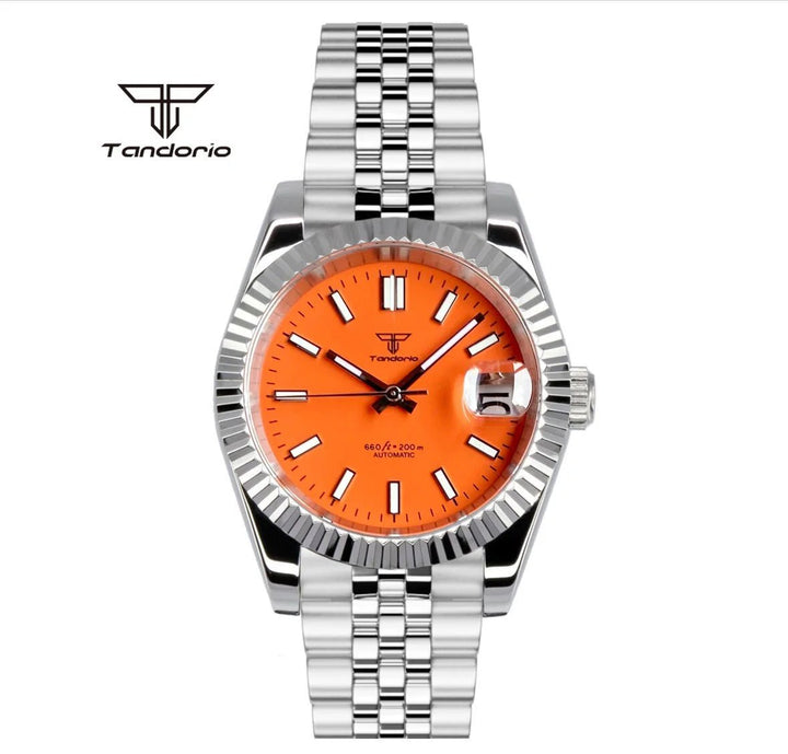 Tandorio dress NH35A 36mm/39mm Automatic Sunburst Date Sapphire Crystal 5bar glass back TD036 - Tandorio Watches