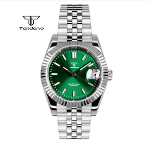 Tandorio dress NH35A 36mm/39mm Automatic Sunburst Date Sapphire Crystal 5bar glass back TD036 - Tandorio Watches