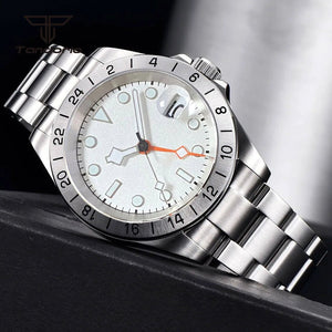 Tandorio GMT NH34 Movement 39mm 10bar dive watch Sapphire Crystal glass back - Tandorio Watches