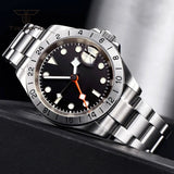 Tandorio GMT NH34 Movement 39mm 10bar dive watch Sapphire Crystal glass back - Tandorio Watches