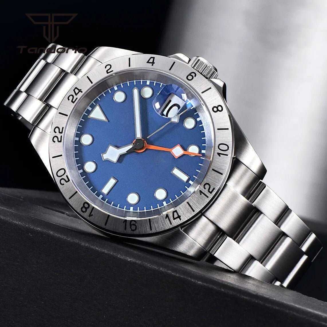 Tandorio GMT NH34 Movement 39mm 10bar diver Sapphire glass back Tandorio GMT NH34 Movement 39mm 10bar diver Sapphire glass back
