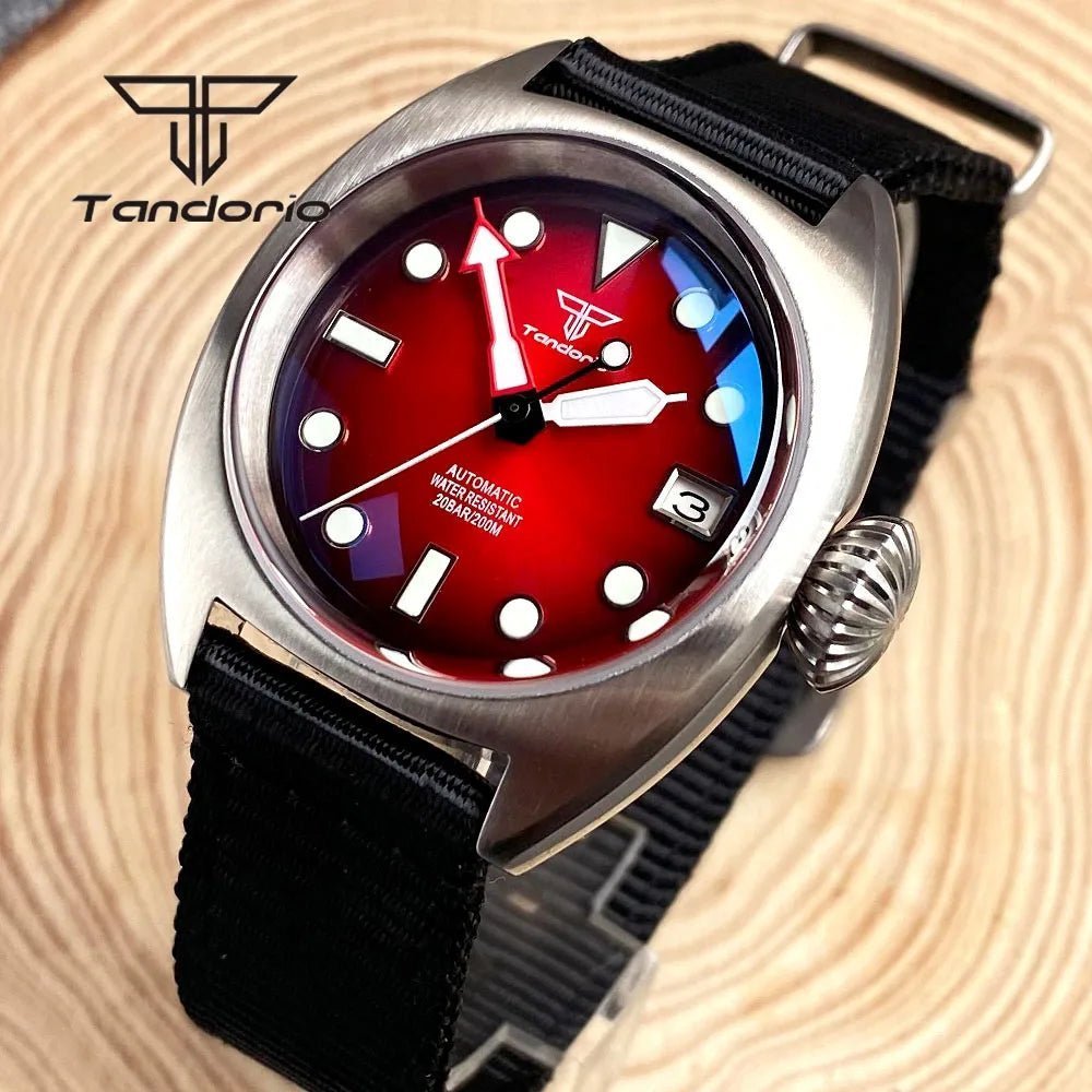 Tandorio Gradient Dial Fashion NH35A 36mm 20Bar Field Automatic Watch Double Domed AR Sapphire TD046 - Tandorio Watches