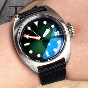 Tandorio Gradient Dial Fashion NH35A 36mm 20Bar Field Automatic Watch Double Domed AR Sapphire TD046 - Tandorio Watches