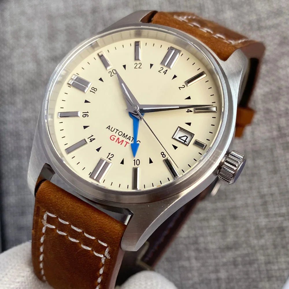 Tandorio Japan NH34 pilot Watch GMT Movement 200M Waterproof 39mm Sapp Tandorio Watches