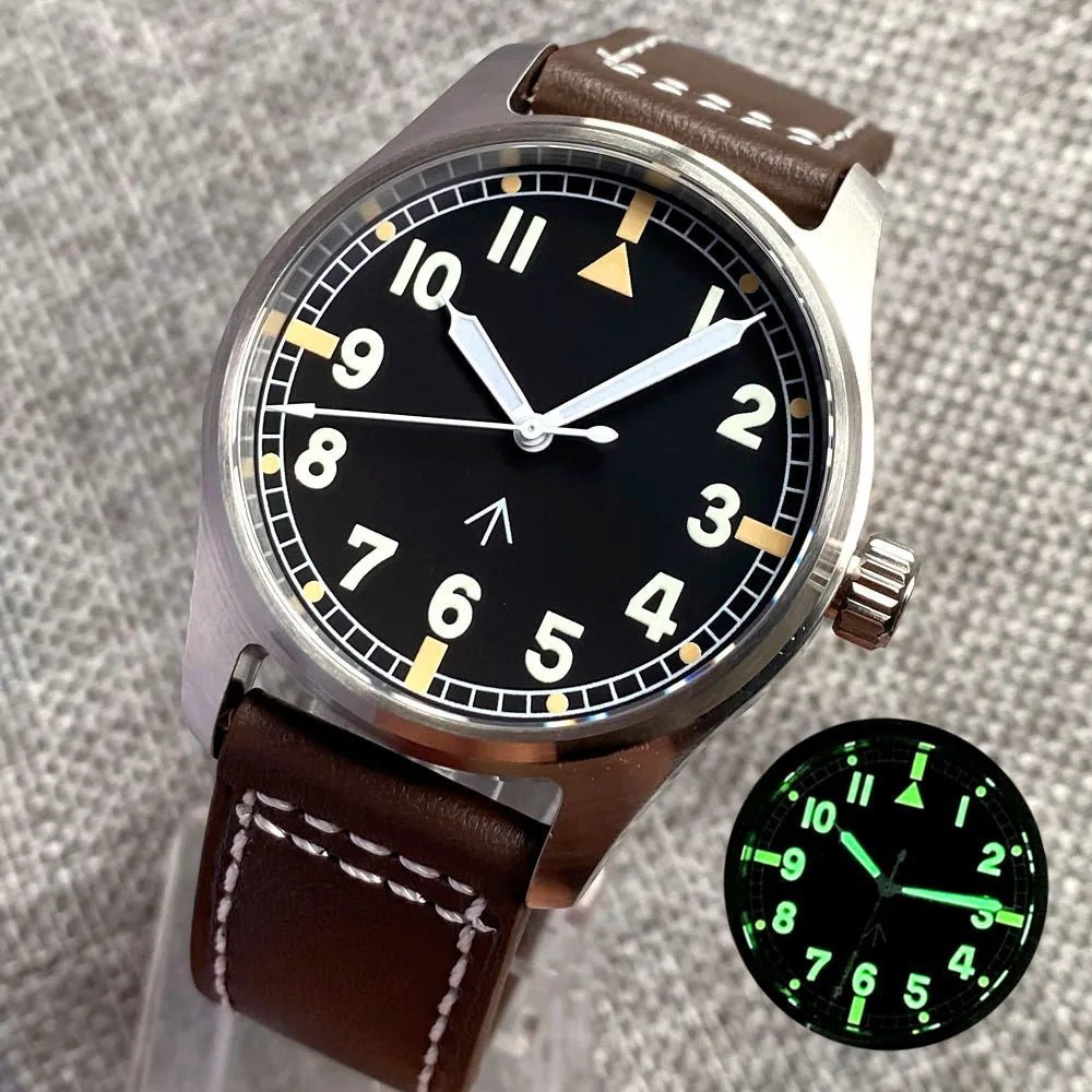 Tandorio Japan NH35A PT5000 automatic Pilot Men Watch 39mm 20bar - Tandorio Watches