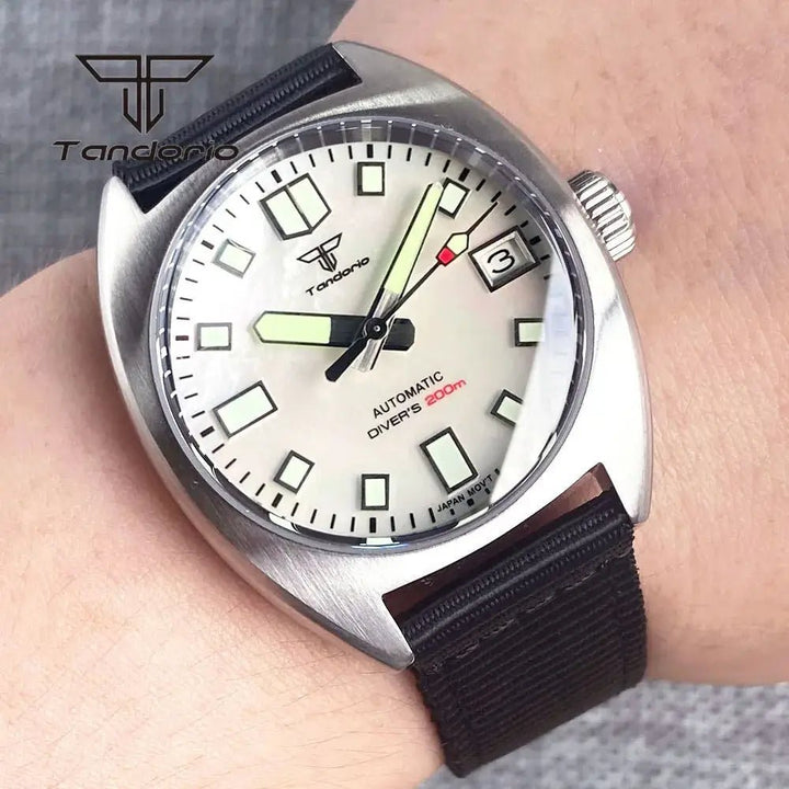 Tandorio Mother of Pearl Dial 36mm NH35A field Watch - Tandorio Watches