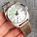 Tandorio Mother of Pearl Dial 36mm NH35A field Watch - Tandorio Watches