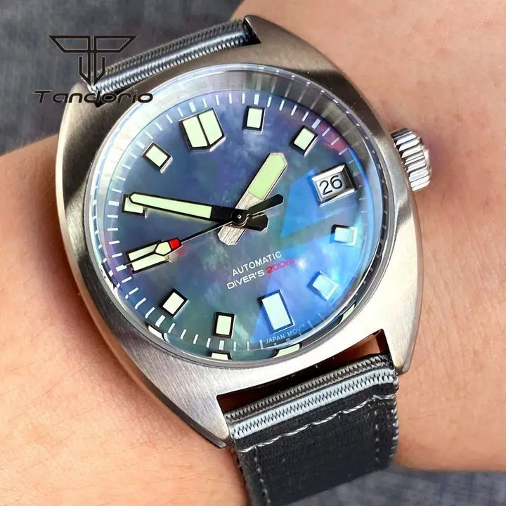 Tandorio Mother of Pearl Dial 36mm NH35A field Watch - Tandorio Watches