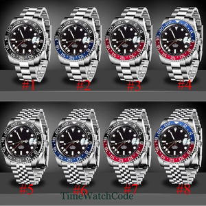 Tandorio NH34 Movement 40mm GMT Function glass back Sapphire Crystal 20bar - Tandorio Watches