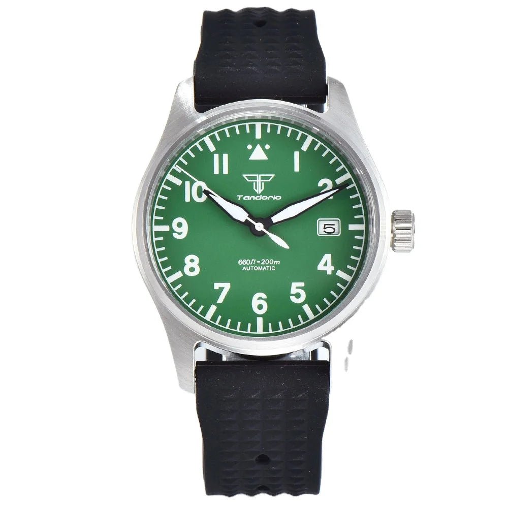 Tandorio NH35A Automatic 39mm Pilot 200m Waterproof Sapphire Crystal TD012 - Tandorio Watches