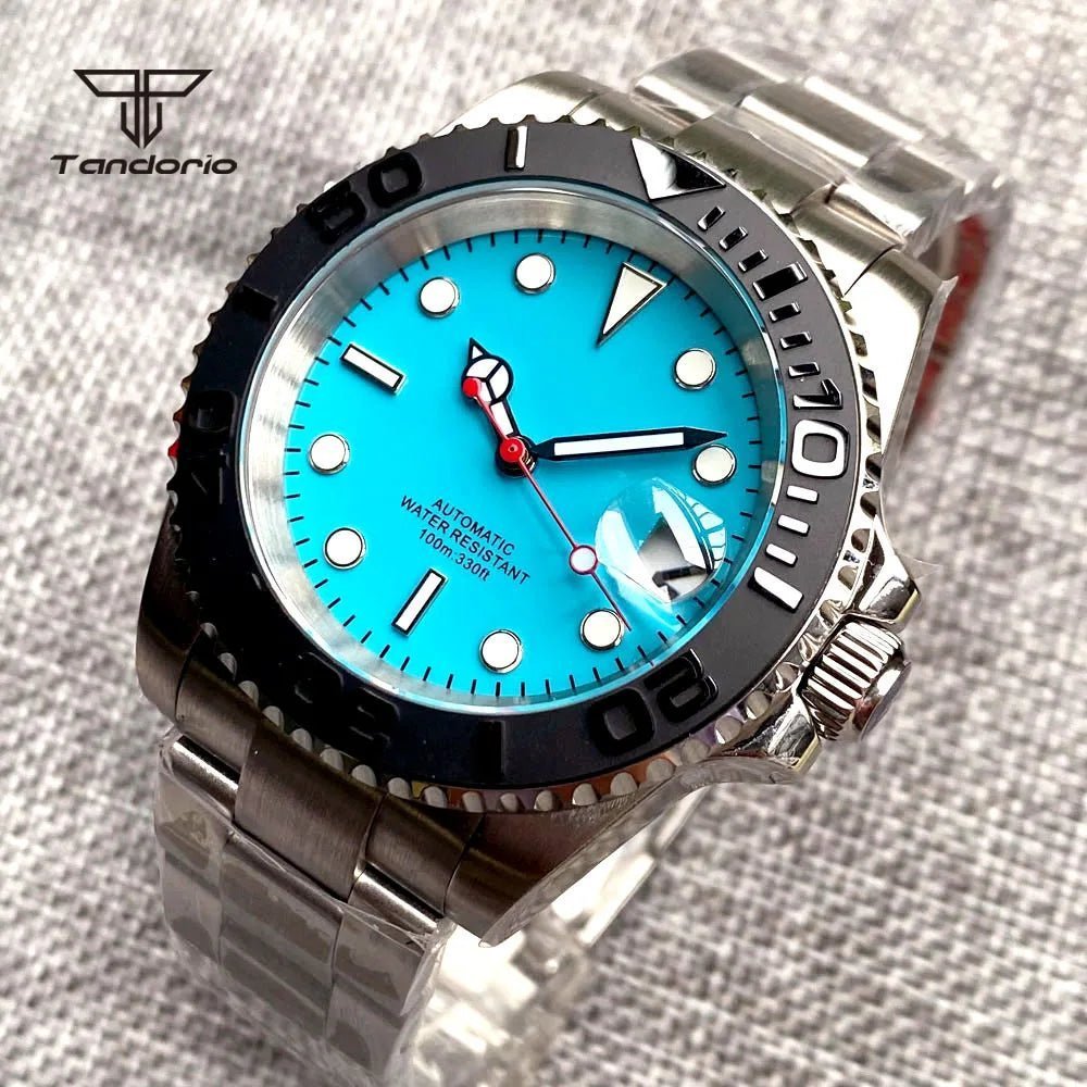 Tandorio NH35A Sterile Sapphire 40mm 10Bar Diver Automatic Rotating Bezel TD018 - Tandorio Watches