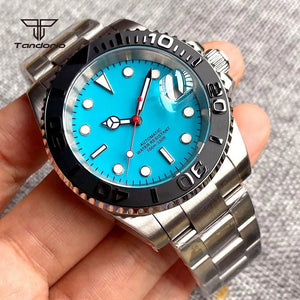 Tandorio NH35A Sterile Sapphire 40mm 10Bar Diver Automatic Rotating Bezel TD018 - Tandorio Watches