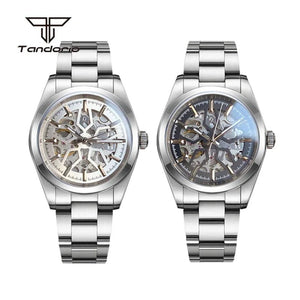 Tandorio NH70 Skeleton Watch 36mm/39mm Sapphire 5ATM Glass Back - Tandorio Watches