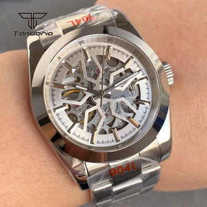 Tandorio NH70 Skeleton Watch 36mm/39mm Sapphire 5ATM Glass Back - Tandorio Watches