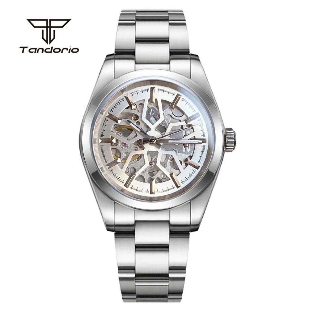 Tandorio NH70 Skeleton Watch 36mm/39mm Sapphire 5ATM Glass Back - Tandorio Watches