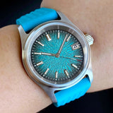 Tandorio Pilot watch 36mm TD105M Blue Red Multicolor Dial NH35A Automatic 200M WR Luminous Sapphire - Tandorio Watches