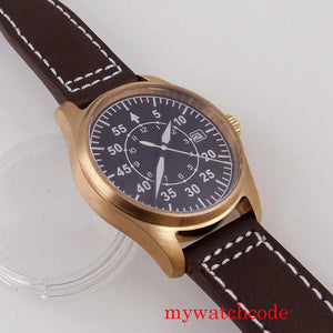 Tandorio Real Bronze Cusn8 Watch 20Bar Pilot NH35A PT5000 39mm - Tandorio Watches